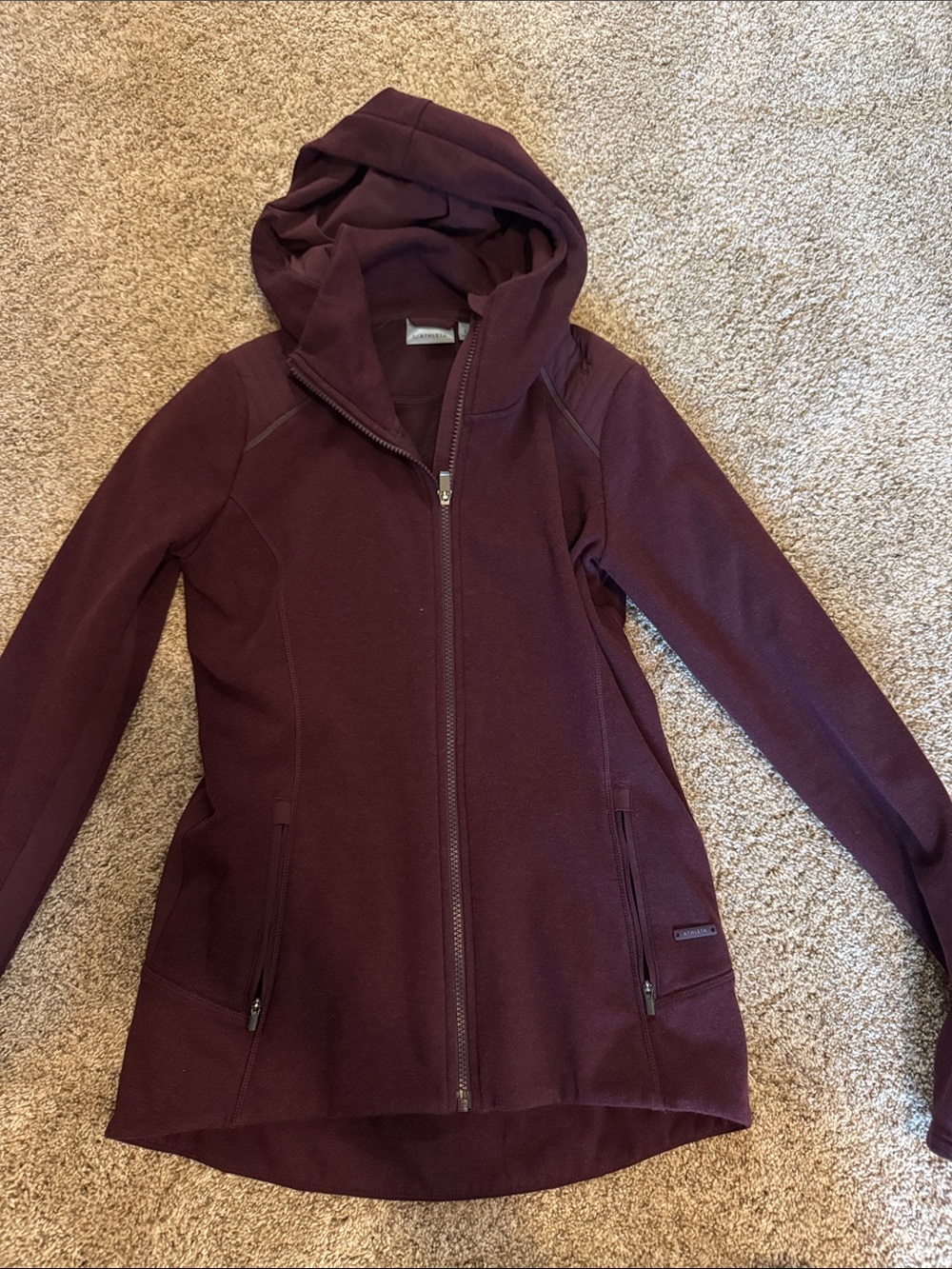 Athleta Hooded Utility Jacket in Plum